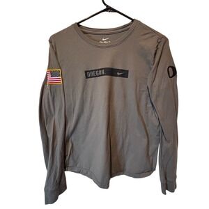 Nike Oregon Ducks  Size Small Khaki Long Sleeve Tee 544401-2DH
